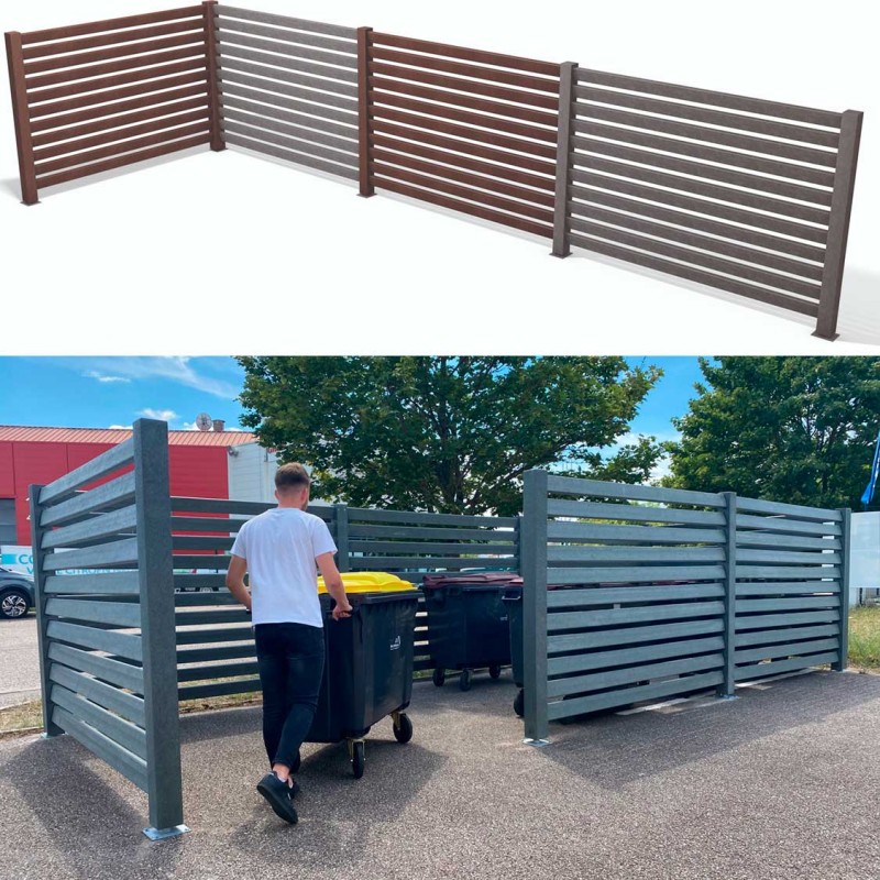 Guardacontenidors en plàstic reciclat per illes 